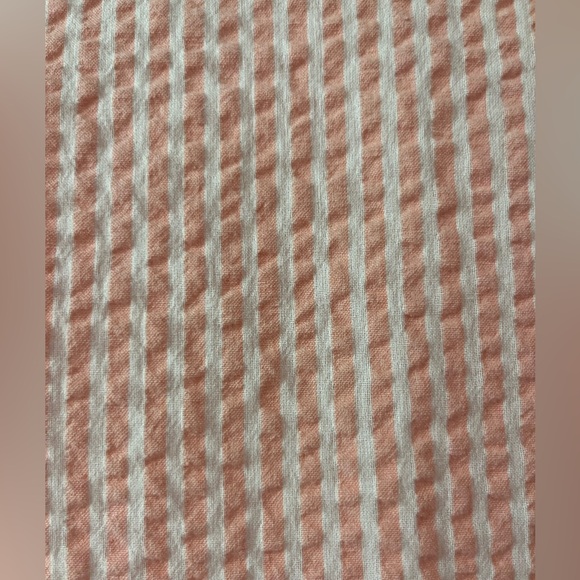 Spring Pink And White Stripe Blouse Seerucker-like Material Size Medium - Blair - Picture 7 of 8